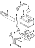 F5RZ10732A - Electrical: Battery Tray for Ford: Contour | Mercury: Cougar, Mystique Image