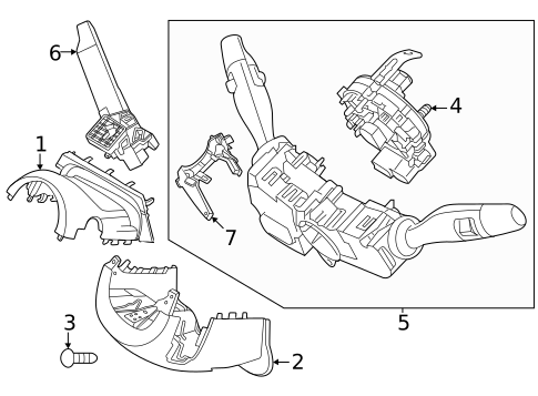 Shroud, Switches & Levers for 2026 Hyundai Kona Electric #0