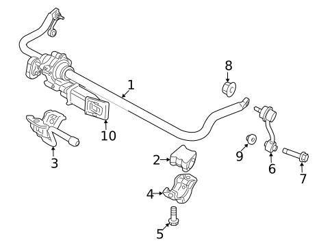 Stabilizer Bar & Components for 2018 Jeep Wrangler #1