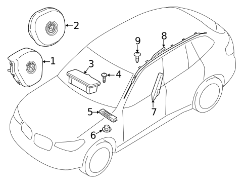 Air Bag Components for 2021 BMW X3 #0