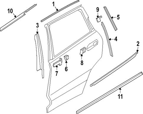 Exterior Trim - Rear Door for 2021 BMW X7 #0