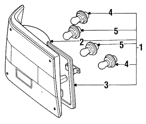 Tail Lamps for 1988 Chevrolet Spectrum #0