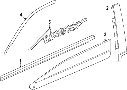 Exterior Trim - Front Door for 2025 Buick Envista #0