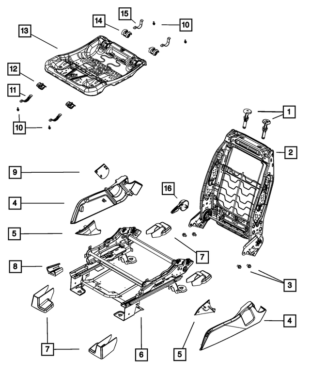 1UL19HL1AA - Interior Trim: Seat Shield, Right, Inboard for Mopar Image