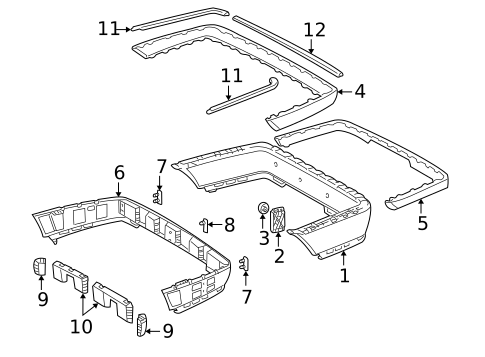 Bumper & Components - Rear for 1998 Mercedes-Benz C 280 #0