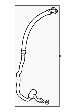 80313TG7A11 - HVAC: Front Suction Hose for Honda: Passport, Pilot, Ridgeline Image