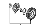 389005J6A11 - HVAC: Clutch &amp; Pulley for Honda: Passport, Pilot, Ridgeline Image