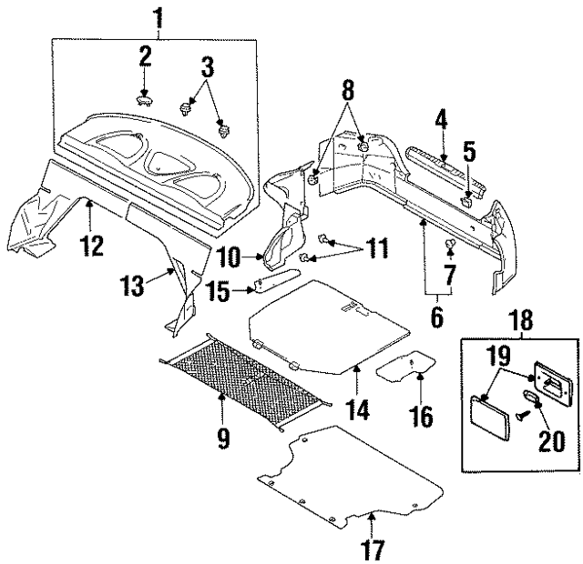 MB938281 - Tire &amp; Wheel: Spare Tire Compartment Cover for Mopar Image