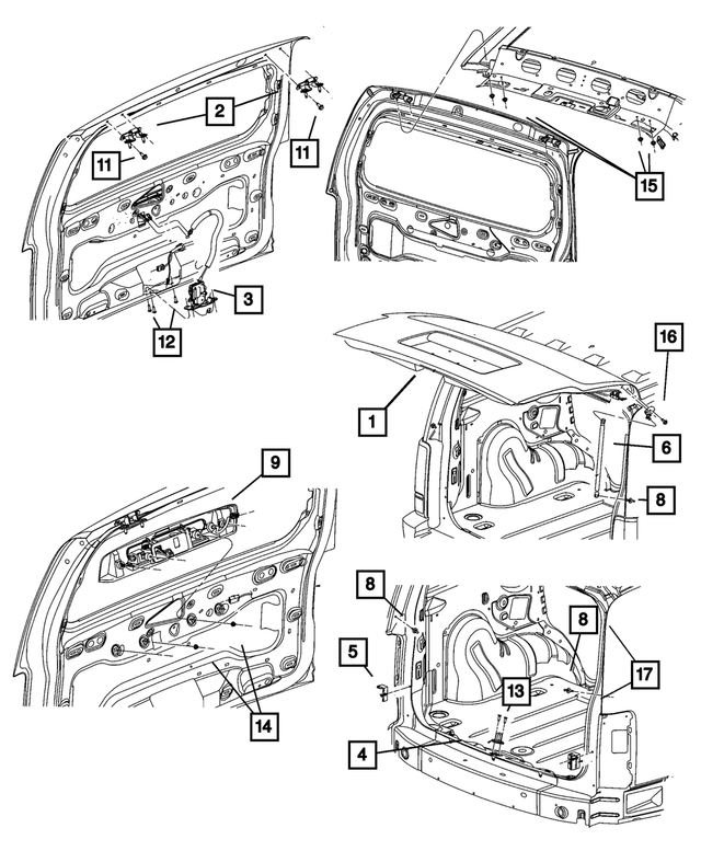 4589234AA - Body Sheet Metal Except Doors: Liftgate Striker for Mopar Image