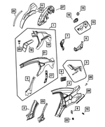 68080074AB - : Taillamp Mounting Panel, Right for Mopar Image