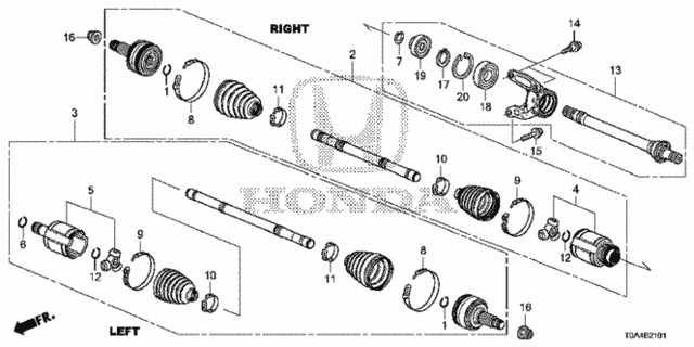 Driveshaft - Half Shaft (2) for 2016 Honda CR-V #0