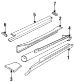 BHC1435 - Body: Outer Rocker for Jaguar Image