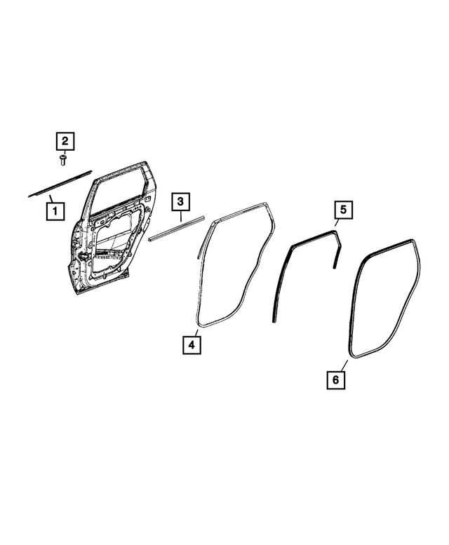6104625AA - Doors, Door Mirrors and Related Parts: Screw, Right for Mopar Image