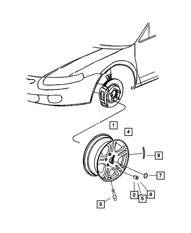 « 1TA08PAKAA –  : Aluminium Roue pour Mopar Image »