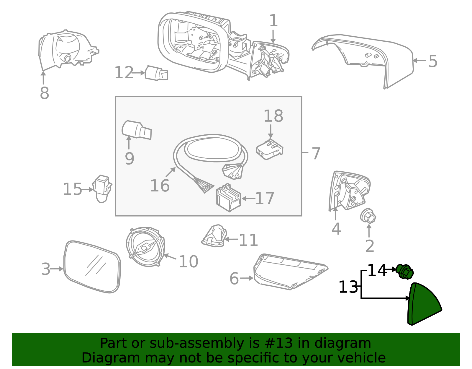 2007-2010 Volvo XC90 Door Mirror Trim Ring 30766263 | OEM Parts Online