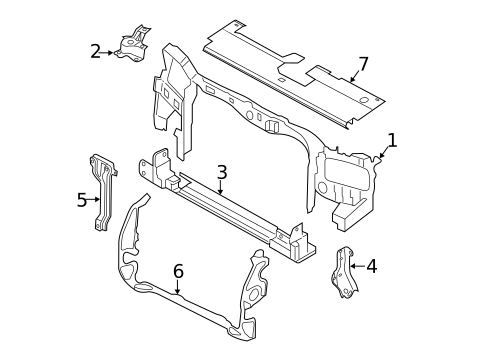 Radiator Support for 2009 Mercury Mariner #0