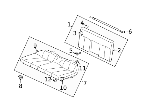 Rear Seat Components for 2009 Mitsubishi Eclipse #0
