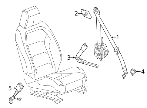Front Seat Belts for 2022 Chevrolet Camaro #0