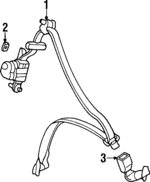 4828S30A01ZA - : 1997-2001 Honda Prelude - Lap &amp; Shoulder Belt for Honda: Prelude Image
