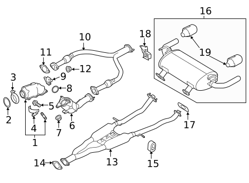 Exhaust Components for 2019 INFINITI Q50 #0