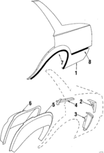 20157268 - Body: Extension Filler for Buick: Skyhawk | Cadillac: Cimarron | Chevrolet: Cavalier | Oldsmobile: Firenza | Pontiac: J2000 Sunbird, Sunbird Image
