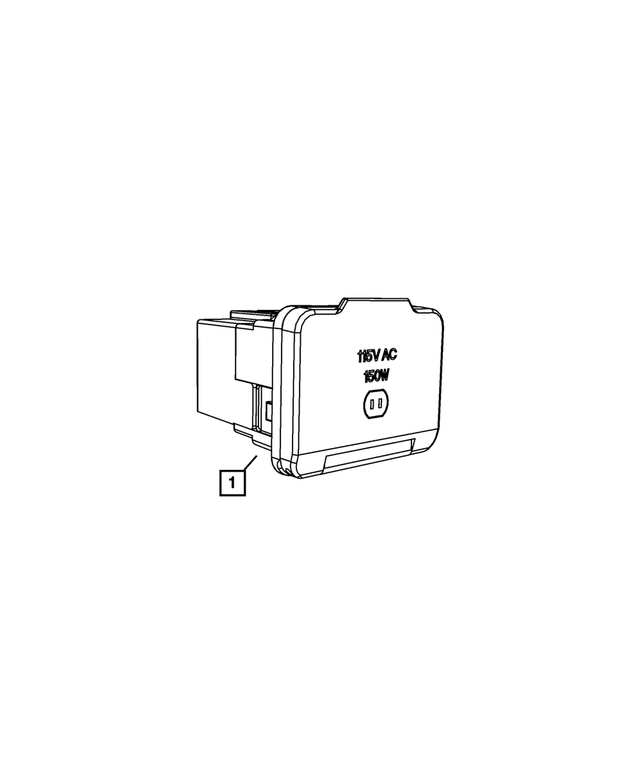 4671955AC - Electrical: Inverter Power Outlet for Dodge: Caliber | Jeep: Compass, Patriot Image