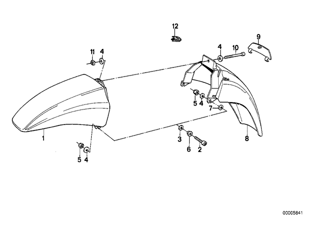46611453967 - : Front Mudguard, Primed Rear for BMW-Motorrad Image