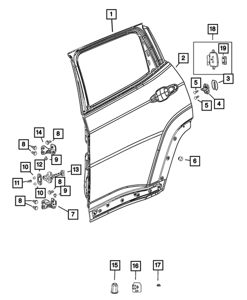 Rear Door for 2023 Jeep Compass #1