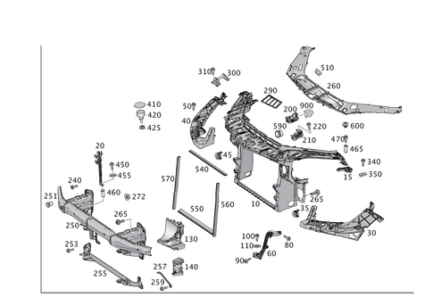 Front Reinforcement and Radiator Support for 2016 Mercedes-Benz GLE550e #0