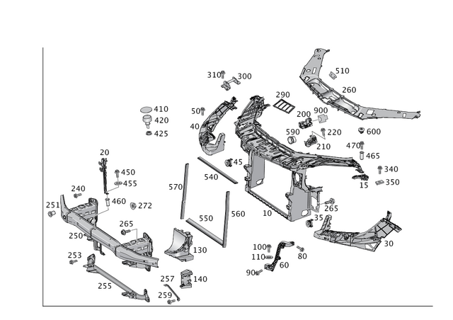 990473764 - Front-End Assembly, Front Panel: Rivet Nut for Mercedes-Benz Image image