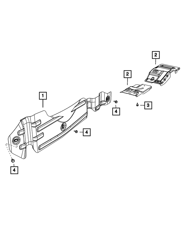 55364165AA - Exhaust: Exhaust Shield for Mopar Image