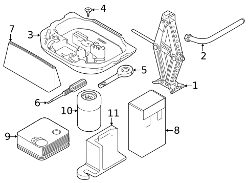 Jack & Components for 2025 Fiat 500E #0