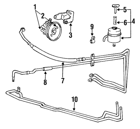 Pump & Hoses for 1994 Hyundai Scoupe #0
