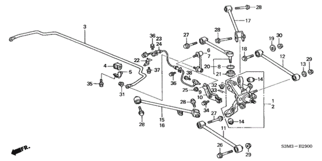 Rear Lower Arm for 2001 Acura CL #0