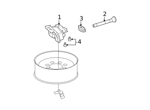 Spare Tire Carrier for 2005 Ford E-350 Super Duty #0