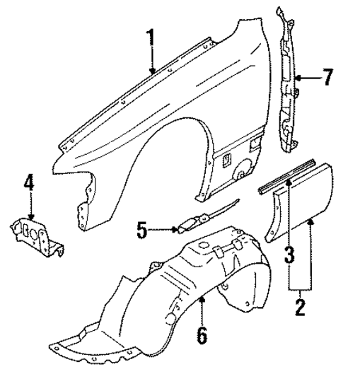 Fender & Components for 1992 Mazda 929 #0