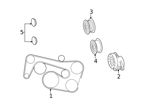 BELTS & PULLEYS for 2010 Mercedes-Benz ML 550 #0