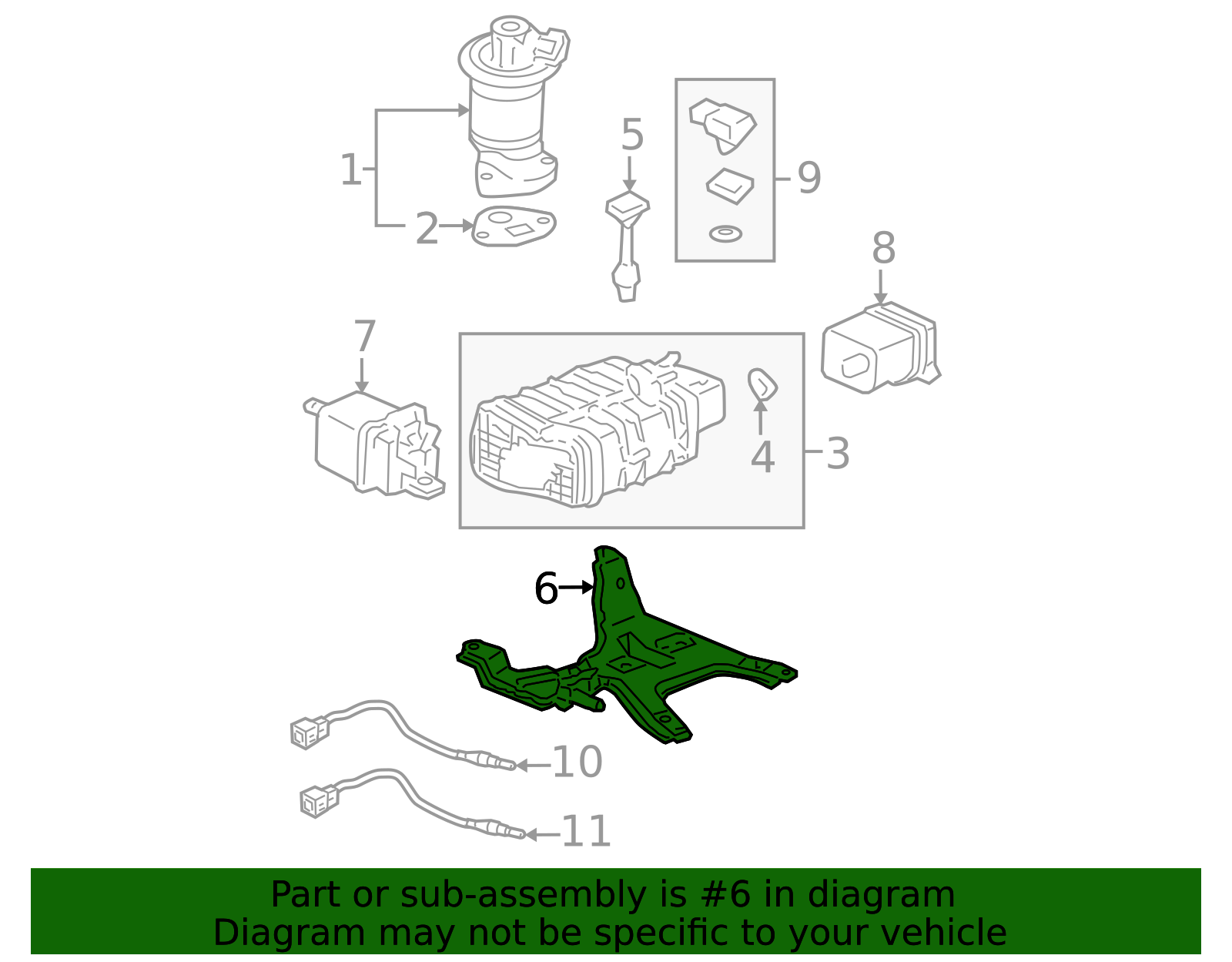2005-2006 Acura MDX Vapor Canister Bracket 17358-S9V-A00 | OEM Parts Online