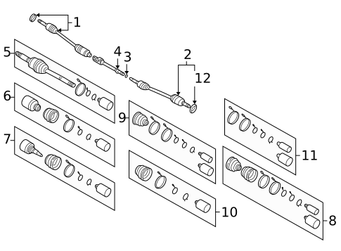 Drive Axles for 2005 Kia Sedona #0