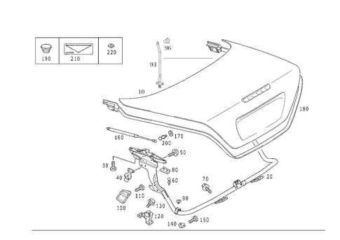 Trunk Lid for 1999 Mercedes-Benz SLK 230 #0