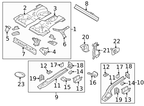 Rear Floor & Rails for 2012 Volkswagen GTI #0