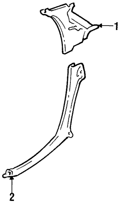 Interior Trim - Quarter Panels for 1997 Toyota Corolla #0