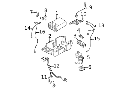 Emission Components for 2003 Kia Sedona #0