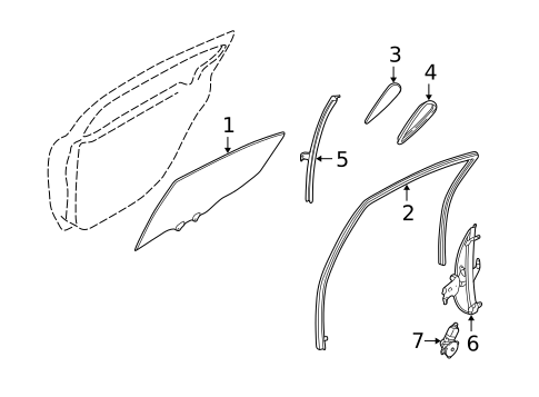 Glass - Rear Door for 2003 INFINITI I35 #0
