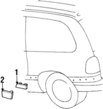 PJ90SS8 - Body: Side Molding for Chrysler: Voyager | Dodge: Caravan Image