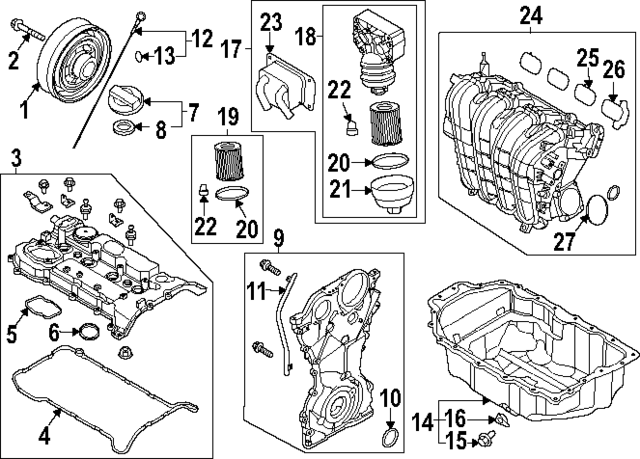 231272J000 - : Crankshaft Pulley Bolt for Hyundai Image