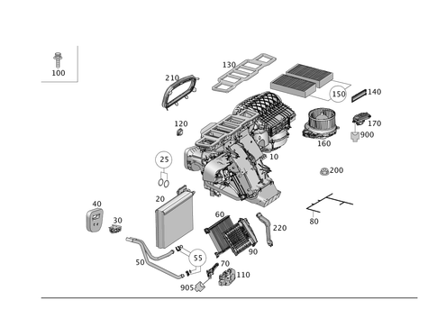 Heating and Air Conditioner Housing with Blower and Wiring Harness for 2011 Mercedes-Benz GL350 #0