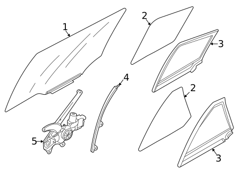 Glass - Rear Door for 2024 Subaru Legacy #0