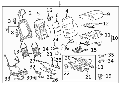 Lumbar Control Seats for 2021 Chevrolet Malibu #0