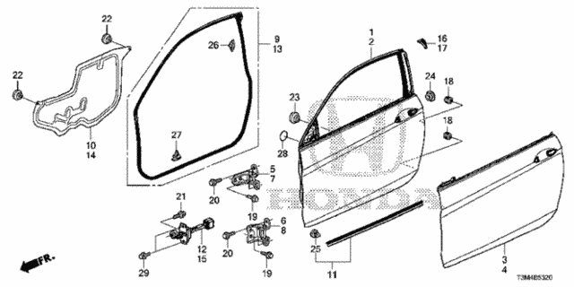 Front Door Panels for 2017 Honda Accord #0